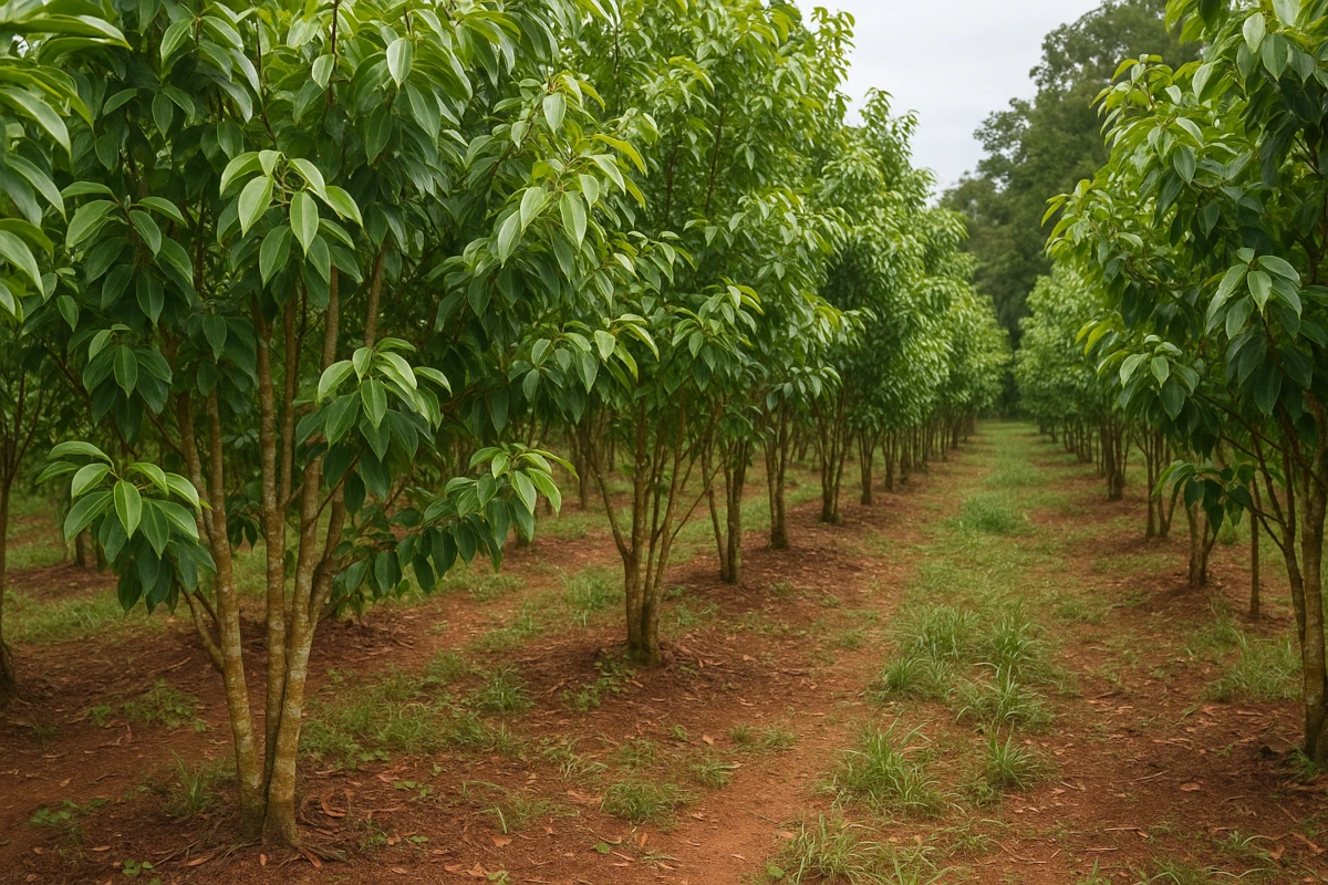 Plantacja cynamonowców – ilustracja poglądowa