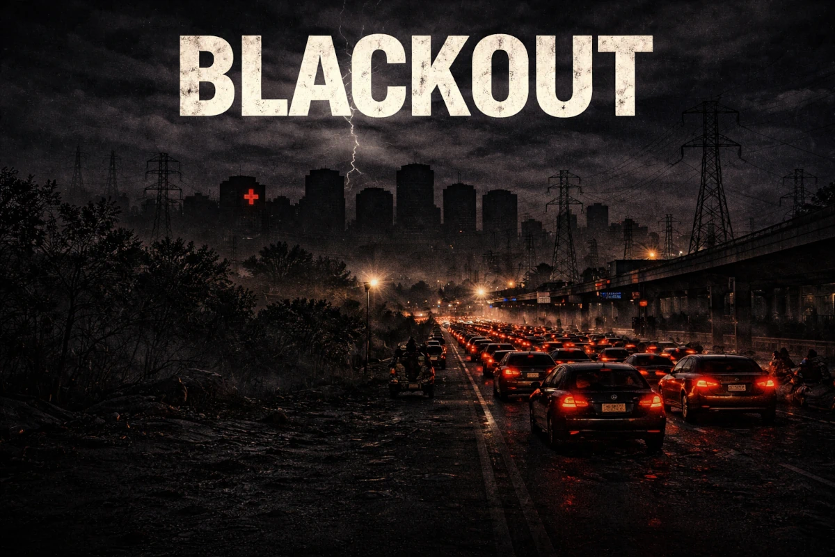 Blackout – symbol nagłej utraty zasilania i paraliżu współczesnej infrastruktury
