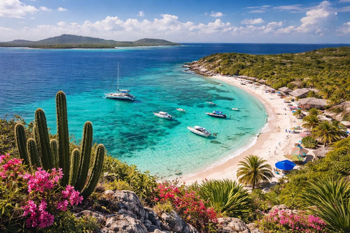 Tropikalna plaża w Wenezueli – krajobraz strefy karaibskiej