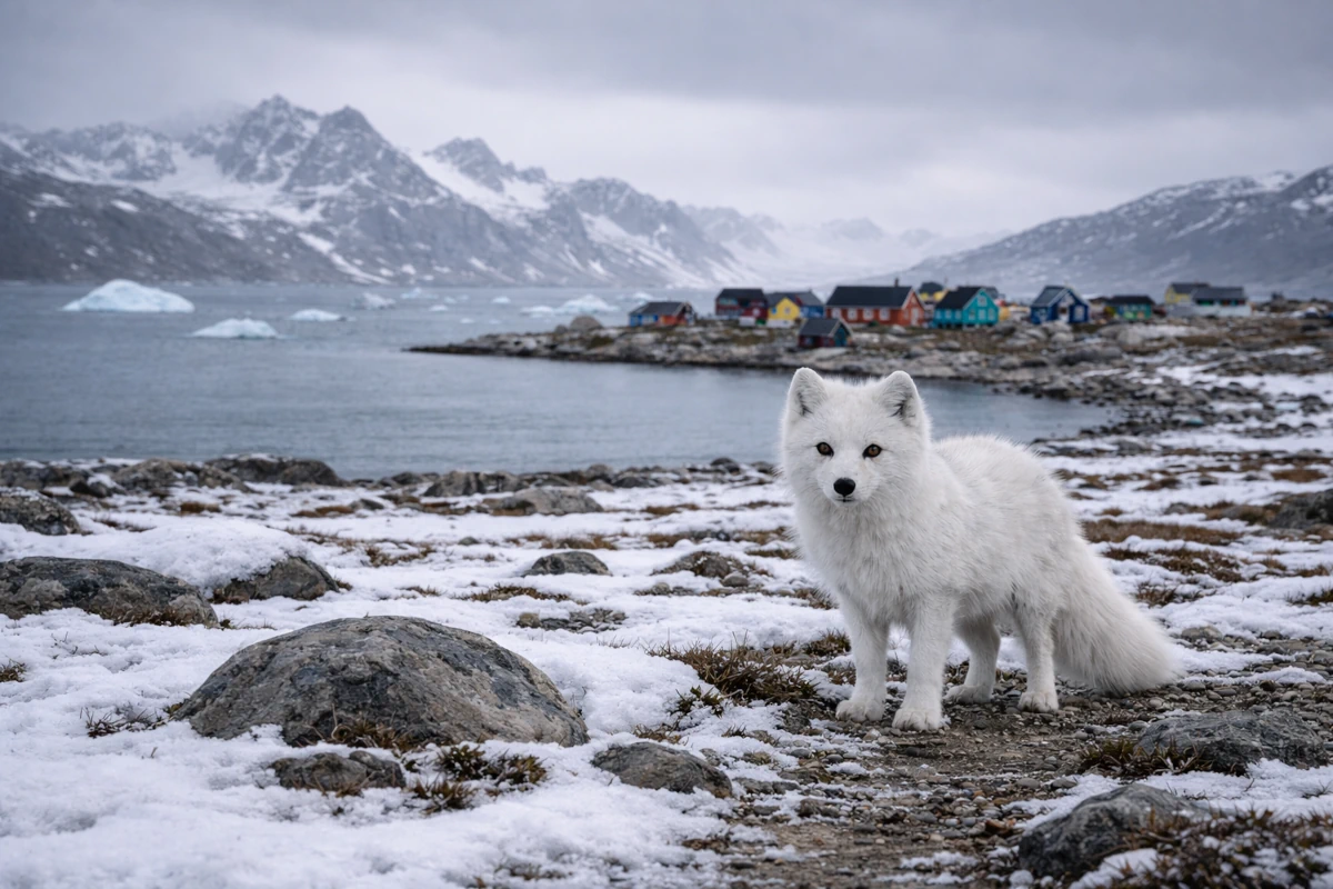 Ilustracja poglądowa przedstawiająca Grenlandię
