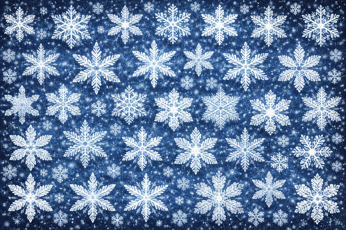 Różnorodność geometrycznych form płatków śniegu