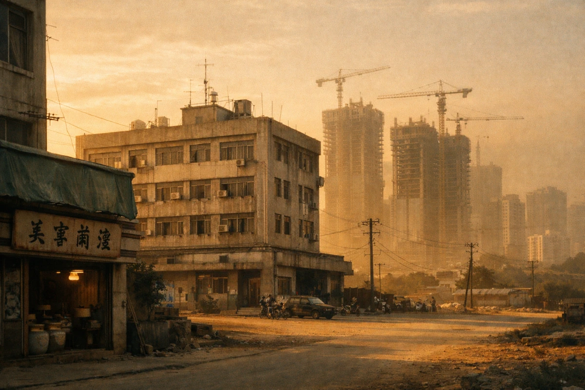 Shenzhen w latach 80. XX wieku – skromna zabudowa, place budowy i początki specjalnej strefy ekonomicznej