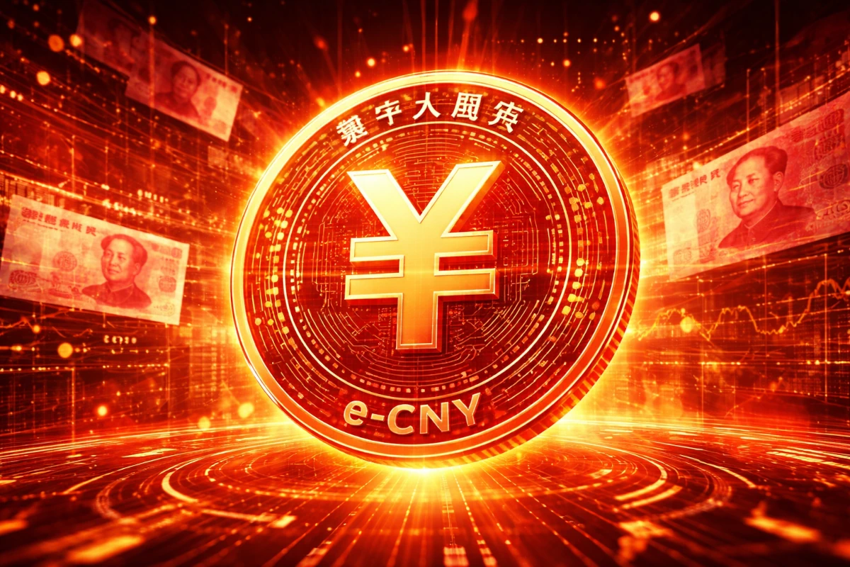 Cyfrowy yuan (e-CNY) – ilustracja poglądowa centralnej waluty cyfrowej Chin