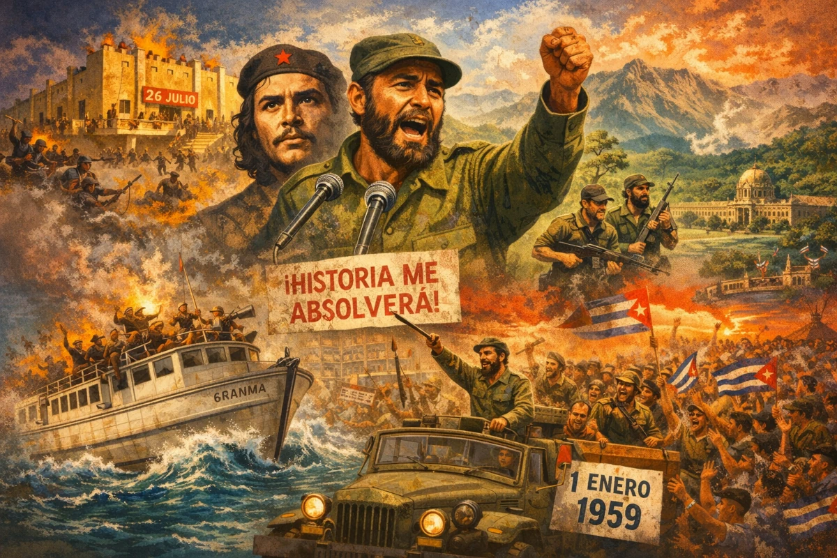 Rewolucja kubańska – kluczowe momenty walk w Sierra Maestra i wejście rewolucjonistów do Hawany