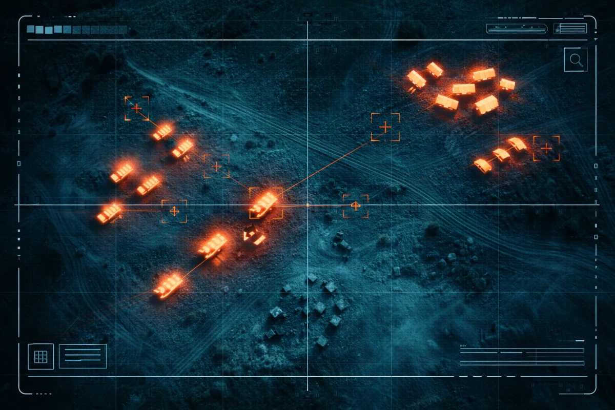 System Delta – cyfrowa mapa pola walki z zaznaczonymi pozycjami jednostek i dronów podczas ćwiczeń wojskowych w Estonii