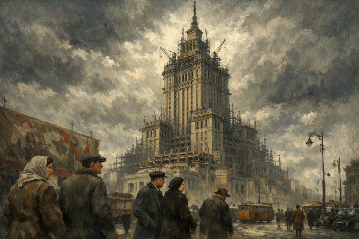 Pałac Kultury i Nauki w Warszawie – monumentalna architektura socrealistyczna w pierwszej dekadzie PRL