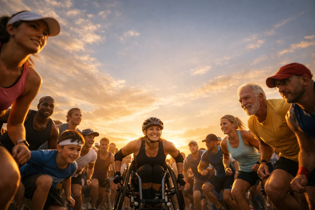 Uczestnicy biegu Wings for Life World Run – każdy biegnie tyle, ile może, niezależnie od poziomu zaawansowania