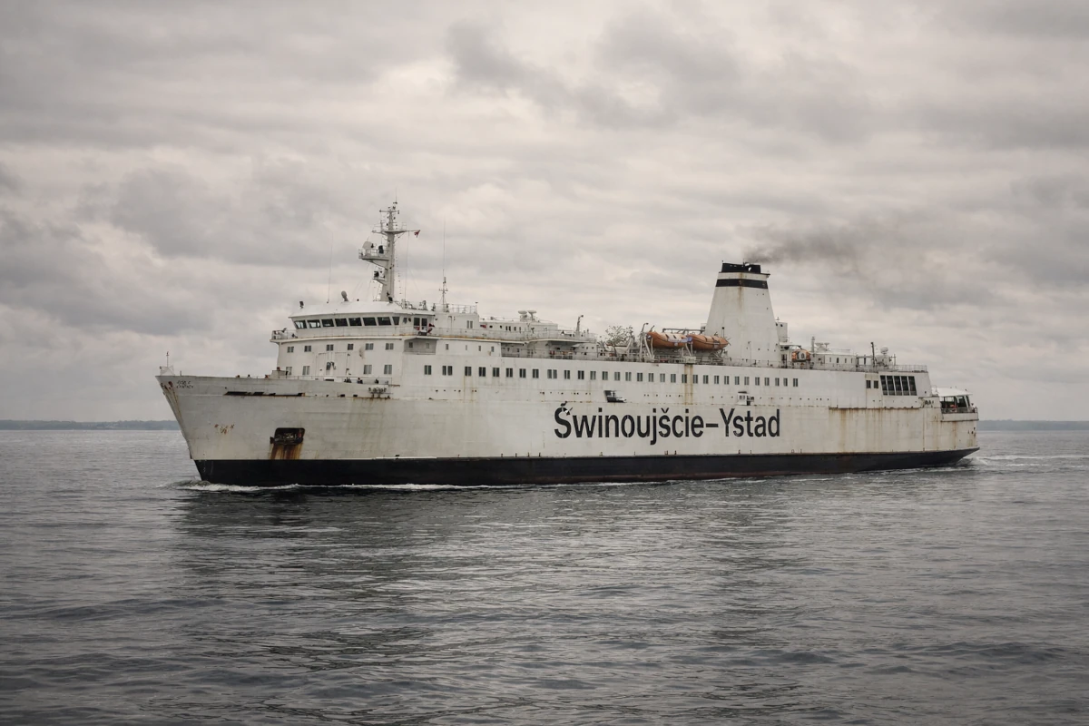 Prom Jan Heweliusz na Morzu Bałtyckim – ujęcie symboliczne