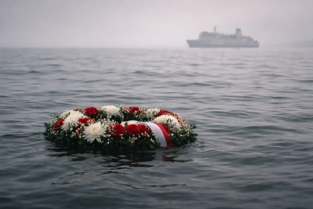 Symboliczne pożegnanie ofiar tragedii morskiej