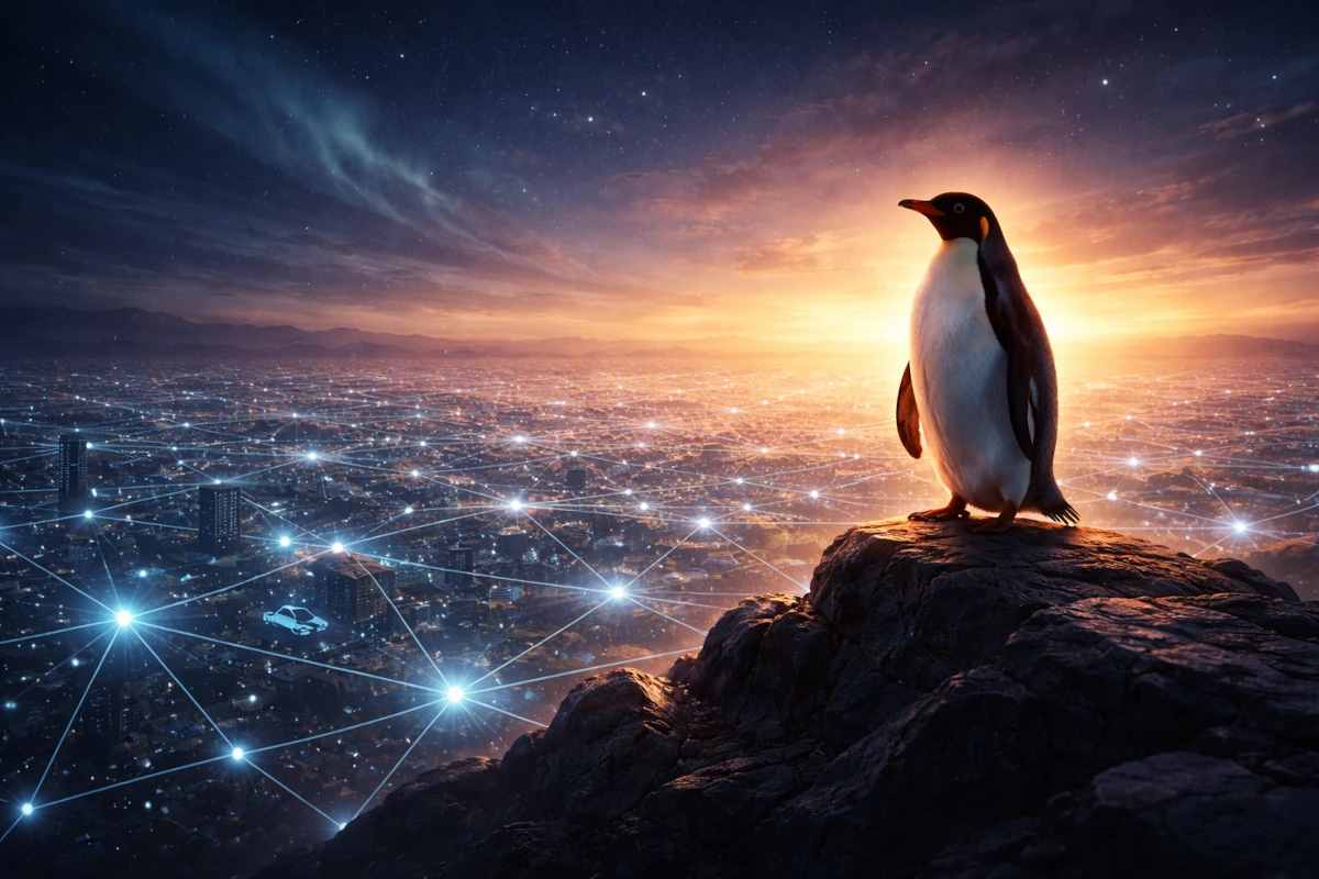 Pingwin Tux – symbol systemu operacyjnego Linux
