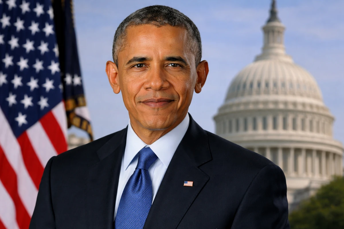 Barack Obama – 44. prezydent Stanów Zjednoczonych na oficjalnym portrecie
