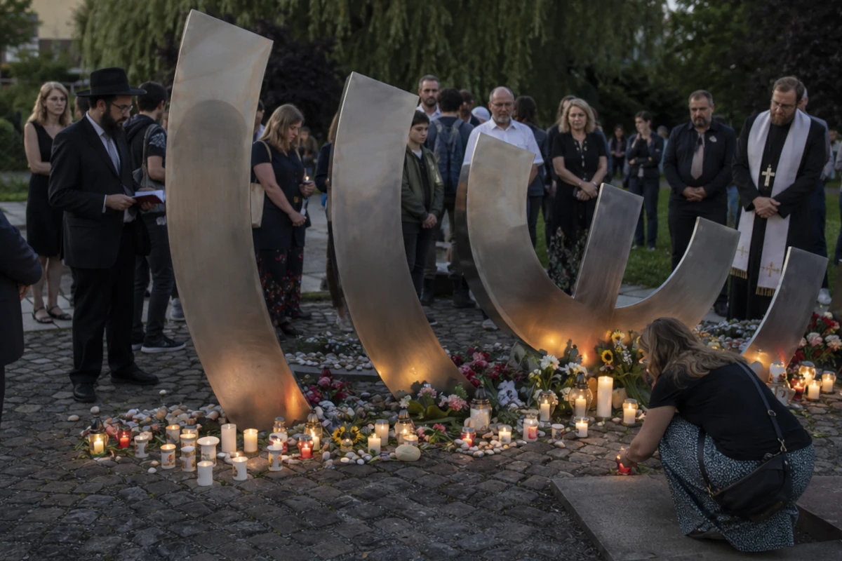 Współczesna uroczystość pamięci przy pomniku