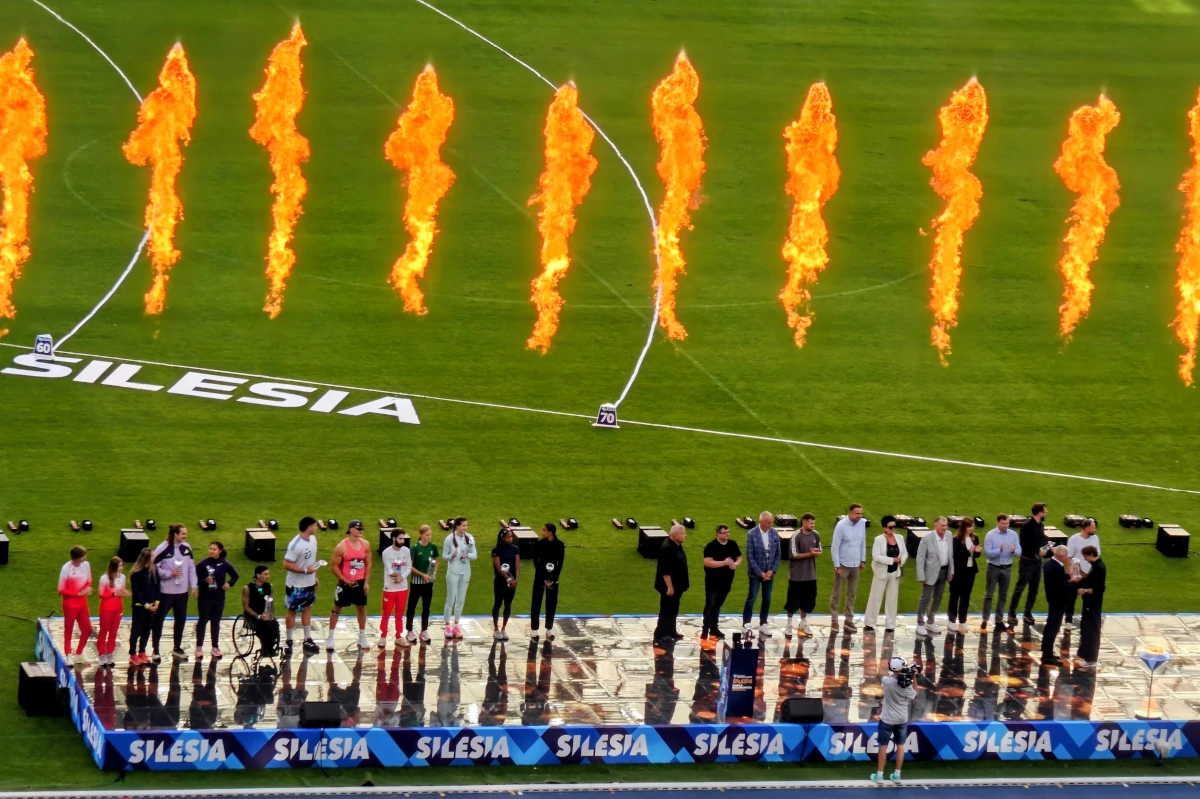 Ceremonia wręczenia nagród podczas Memoriału Kamili Skolimowskiej 2026 na Stadionie Śląskim