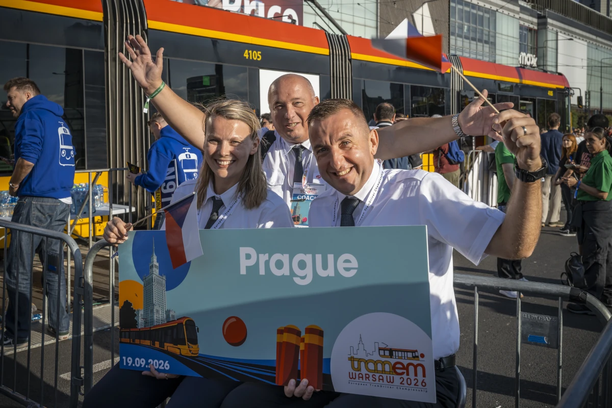 Zwycięska reprezentacja Pragi podczas TRAM-EM Warszawa 2026
