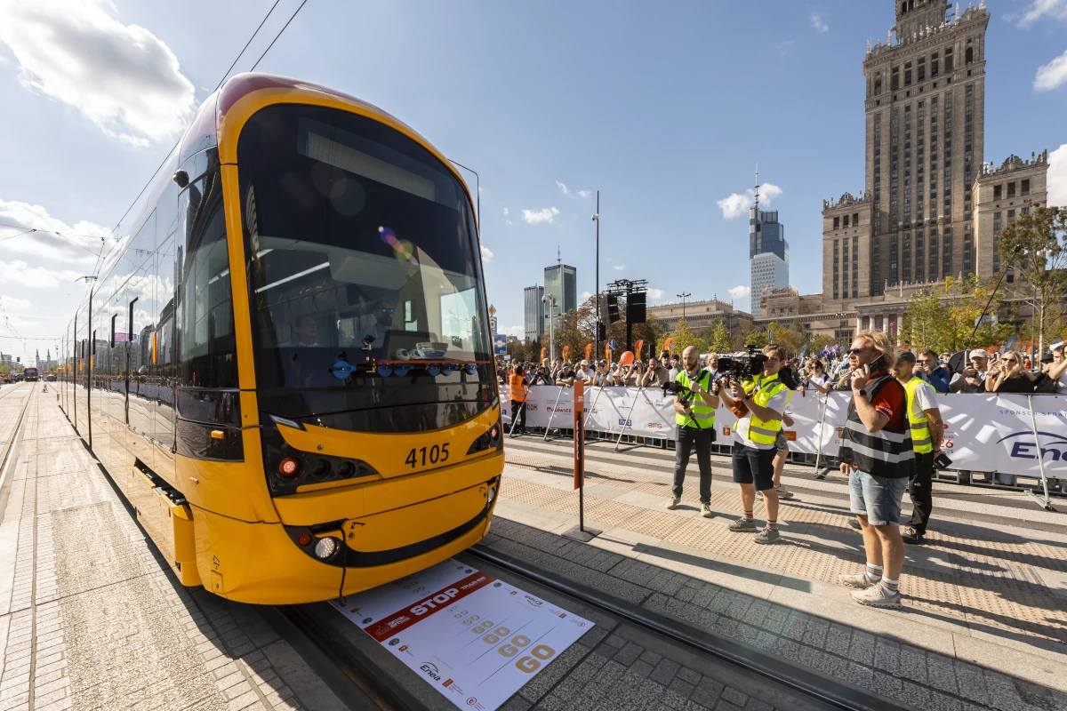 Warszawski tramwaj podczas konkurencji Stop and Go na mistrzostwach TRAM-EM 2026