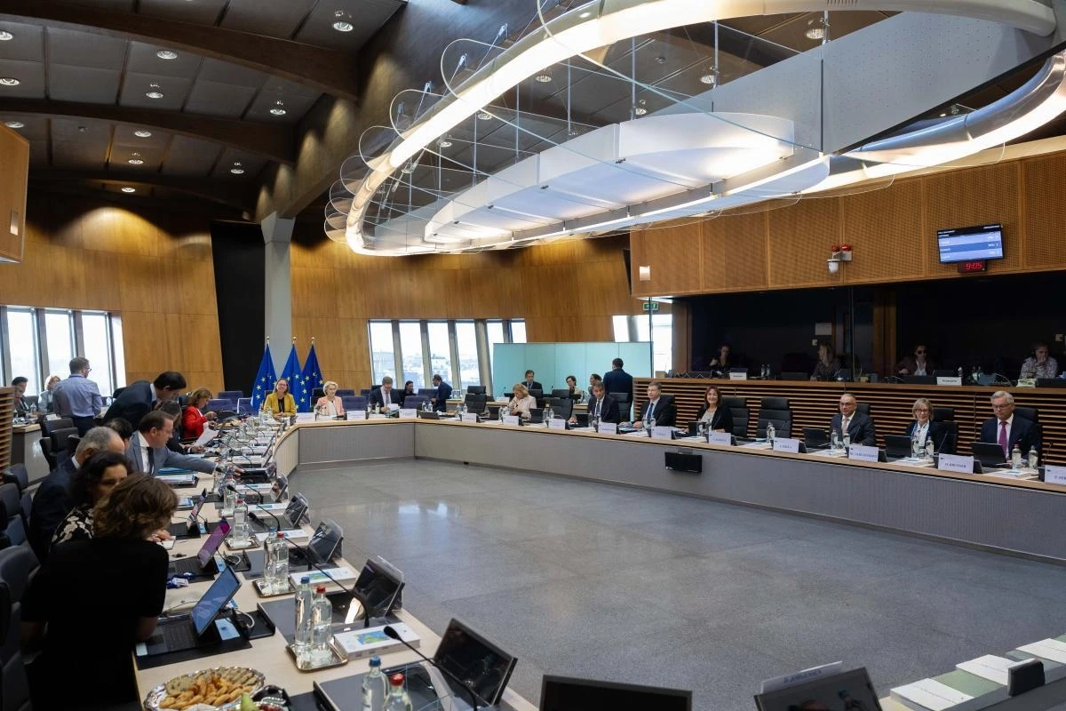 Posiedzenie Kolegium Komisji Europejskiej w budynku Berlaymont w Brukseli
